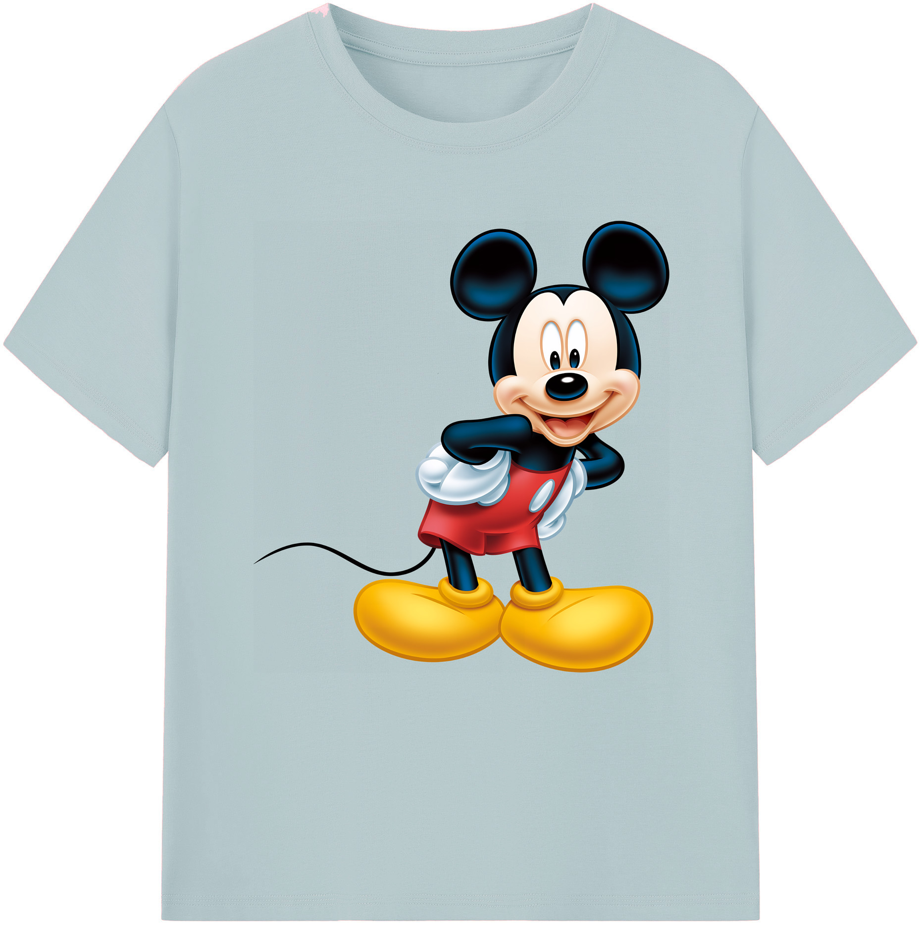 （画像用） ミッキーマウス Mickey Mouse 綿100％半袖Tシャツ（フロントプリント）